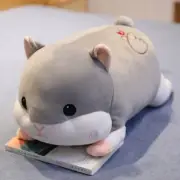 70cm Grey Hamster Plush Toys Ultra Soft Fatty Stuffed Animal Dolls Cushion