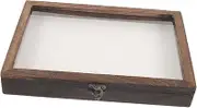 EPIGEIST 1Set Vintage Insect Display Case with Clear Lid Multi Functional Specimen Box for Dried Flowers and Jewelry Wall Mountable Wooden Specimen Collection Box Craftsmanship