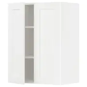 METOD wall cabinet with shelves/2 doors, white Enköping/white wood effect, 60x37x80 cm