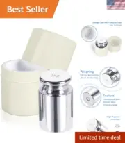 Premium 1000g Calibration Weights - Stackable Design with Durable Chrome Finish