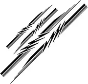 Car Stickers Stripes Graphics ，for Motorhome Horsebox Caravan RV Camper Van Body Decor Vinyl Decals Accessories White