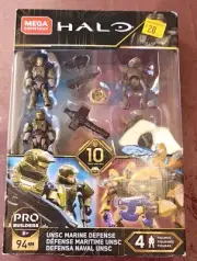 Mega Construx HALO Pro Builders UNSC MARINE DEFENSE 4 NAVAL UNSC 4 Figurines