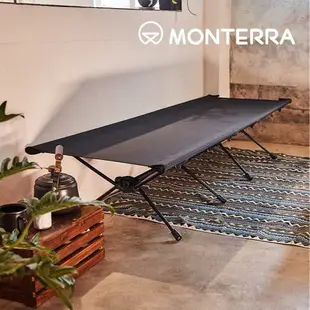 Monterra 兩段式輕量折疊行軍床 CVT2 cot 【黑色】｜ 戶外 露營 摺疊椅 折疊床 雙人椅 市集