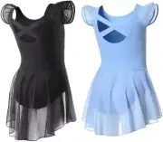 Ballet Leotards for Girls Ballet Leotard with Skirt Toddler Dance Leotards Flutt