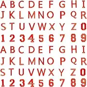 Hysgscwd 72Pcs Iron On Letters and Numbers Patches, Embroidered Patches, 52Pcs Alphabet A to Z and 20Pcs Number 0-9, Sew on Applique for Clothes Shoes Hats Bags Socks Jeans DIY Accessories