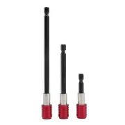 3PCS Set Drill Screwdriver Bit Extender 1/4 Inch Hex Shank 60mm 100mm 150mm
