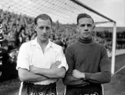 George Griffiths and Lewis Goram Bury 1951 Soccer Historic Old Photo