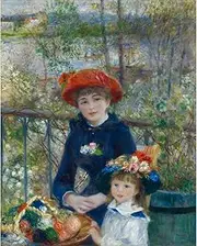 Renoir - Two Sisters on The Terrace 2-40x50 Inch Rolled Canvas Wall Art Print