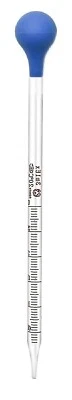 3ml Glass Graduated Dropper Pipettes Lab Dropper with Red Rubber Cap and Scale