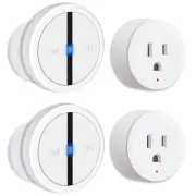 Wireless Remote Control Outlet Plug Expandable Light Switch 500 FT White 2 Packs