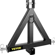VEVOR 3 Point Trailer Hitch, Heavy Duty 2-Inch Receiver Hitch Category 1, 33In Hitch Attachments Tow Hitch Drawbar Adapter Black (Heavy Duty Trailer Hitch)