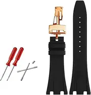 [KAVJU] Rubber Watch Strap 28mm Watchband For AP 15703 26470SO Royal Oak Offshore Men's Sports Watch Strap Bracelet