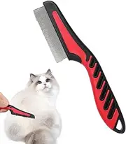 Flea and Tick Comb - Effective Groomer's Best Flea Comb | Comfortable Fine Tooth Dog Comb | Flea Comb to Remove Fleas & Flea Eggs | Gentle Pet Comb for Detangling or Dematting Face & Paws, Grooming