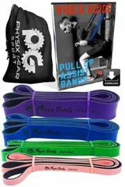 Heavy Duty 4-Piece Resistance Band Set for Assisted Pullups / Therapy & Workout