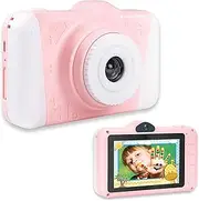 AGFA Photo Realikids Cam 2 - Digital Camera for Children (12MP Photo, Video, 3.5 Inch LCD Screen, Photo Filters, Selfie Mode, Lithium Battery) (Pink)