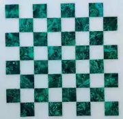 Malachite Marble Chess Set With 32 figures Pices, Handmade Chess Table Top.