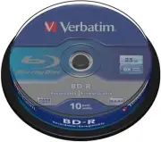Verbatim BD-R Single Layer - Blu-ray Disc 25 GB, 6x Burning Speed, Scratch Prote