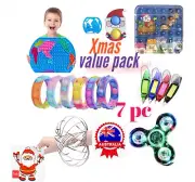 Toys Gadgets Fidgets Push Pop It Bubble Sensory Stress Relief Dimple Xmas gift