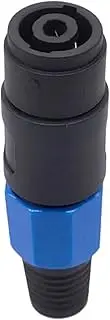 CCWUTQF 4 Pole Male Plug Audio Speaker Powercon Connector(T-Long Blue-K)