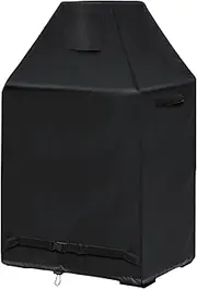 Outdoor Log Burner Fire Pit Cover, Upright Patio Wood Burning Fireplaces Protector Cover, Waterproof 420d Oxford Cloth Fireplace Cover, 38x26x54 Inches