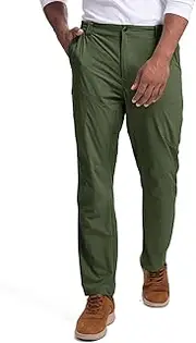 [PQJSJDR] Men's Hiking Pants 6 Pockets Water Resistant Ripstop Outdoor Working Pants,Lightweight Quick Dry Fishing Pants