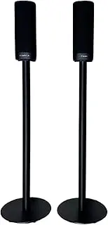 [ZGOUO] Speaker Floor Stand is Compatible with Harman Kardon Citation 5.1/Surround Rear Surround Sound System Made of Aluminum Alloy Material, with Screw Fixation and Hidden Wire Design (Black Pair)