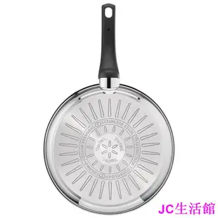 包子の屋[Tefal 法國特福] 藍帶不鏽鋼不沾系列 (28CM) 小炒鍋 (洗碗機及烤箱適用)