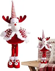 Christmas Doll Decor,Santa Season Decor Retractable - Home Decorations Soft Doll Christmas Figurines Ornament for Table Fireplace Indoor Home