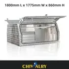 2.5mm 5052 Aluminium Checker Plate 1800mm 2 Doors Canopy with Drawer Set
