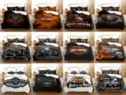 Harley Davidson Single/Double/Queen/King Bed Quilt Cover Set