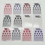 Transformers Autobot & Decepticon Logo Stickers: Authentic G1 Decal Sign Sticker
