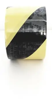 STRIPED SAFETY WARNING TAPES, 6 mil (0.15 mm) 3"X 18 YD 1 ROLLS BLACK/YELLOW