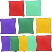 Kisangel 10Pcs Outdoor Toss Bean Bags for Nylon Material Fun Family Games for Hand Eye Coordination for Outdoor Play and Tossing Activities