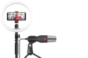 Tripper Content Creator Video Kit includes Ring Light, Microphone & Stand