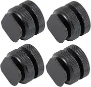 Sewroro 4pcs Cold Shoe Adapter Aluminum Alloy Tripod Screw Mount for Digital Camera Microphone LED Light and Monitor Dual Design for Secure Installation