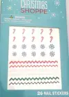 the CHRISTMAS SHOPPE 26ct Nail Stickers - CANDY CANES