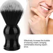 Portable Men Shaving Bear Brush Badger Hair Shave Plastic Handle Barber Black