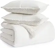 UGG 10265 Blissful Full-Queen Comforter Set Reversible Comforter and Pillow Shams Machine Washable Soft Cozy Bedding Queen Size Blanket Set for Bedroom Accents, Full/Queen, Snow