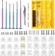Eyeglass Nose Pads, 24 Pairs of Screw-in Glasses Nose Pads, Upgraded Magnetic Eyeglass Repair Kit with Precision Precision Screwdriver Set, Screws, Tweezer for Travel, Birthday Gift, Christmas