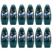 12PK Rexona Men 45ml Roll On Body/Underarm Deodorant Antiperspirant Activ-Bright
