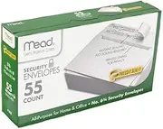 Mead MEA75030BN Press Seal No. 6.75 Security Envelopes, 55/BX, MultiPk 12 Boxes