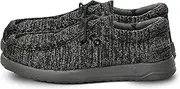 [Hurley] Kids Elastic Lace Loafers, Canvas Shoes for Boys & Girls - Comfortable, Durable, Stylish - Kid's Fashion Sneakers, Wide Toe Shoes for Everyday Wear