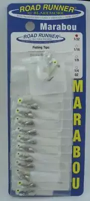 Blakemore 1001-01 Marabou Road Runner 1/32 oz All White Card of 12
