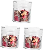 LOORGVEL Bottles Sequin Nail Glitter Kit Maple Leaf Shaped Nail Art Decoration for Manicure for Professional Salons Crafts Bottles of Autumn Glitter