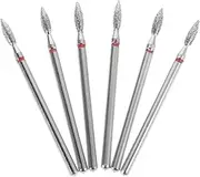 ARTSEWPLY Professional Nail Drill Bits 6pcs Set Cuticle Drill Bits Steel Nail Drill for Home Salon Use