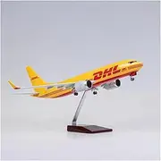 Pre-Build Replica 1:85 for Simulation B737 DHL Cargo Express Resin Large Airplane Model for Collection Christmas Birthday Gifts Toy Airplane