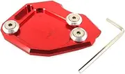 Lift Stand Motorcycle CNC Kickstand Foot Side Stand Extension Pad Support Plate Fit For BMW F800GS F800 GS F 800GS 2008-2015 Motorcycle Wheel Stand(Red)