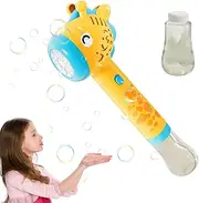 Light Up Bubble Wand,Illuminating Bubble Blower with Thrilling LED Effects | Battery Operated, 10 Hole Electric Bubble Blower for Boys Girls, Outdoor Wedding Favors Helves