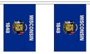 WISCONSIN U.S. STATE 3 metre BUNTING 10 FLAGS flag USA AMERICA AMERICAN
