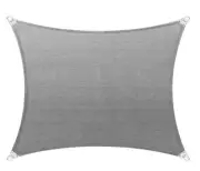 ColourTree 24'x20' 260 GSM Reinforced Grey Rectangle Sun Shade Sail TAWR2024-9